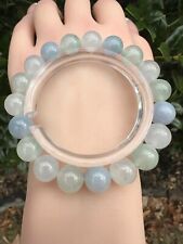 GIA Certified Burma Morandi Color Jadeite Round Bead Bracelet #186 - US seller picture