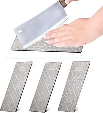 3PCS 400 600 1000 Grit Diamond Knife Sharpening Plate Honing Bench Stone Kit Lot picture
