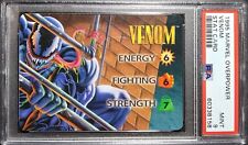 1995 Fleer Marvel Overpower Character Stat Card # VENOM CCG TCG Pop 6 MINT PSA 9 picture
