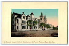 St. Elizabeth Hospital Catholic Church St. Francis Academy Baker City Postcard picture