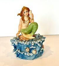 Vintage Mermaid Trinket Box Figurine picture