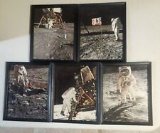 5 Vintage Steel Framed APOLLO 11 Moon Landing Picture *FAST SHIPPING  picture