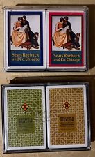2 Vintage Bridge Double Deck Playing Card -  NEW Sealed Sears,  Brown & Bigelow picture