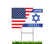 I support Israel Yard Lawn Home Sign 12