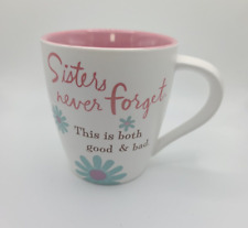 Hallmark Coffee Mug Sisters Never Forget This Is Both Good And Bad Daisy Flowers picture