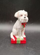 Vtg Schmid Gordon Fraser White Terrier Christmas Dog Figurine  picture