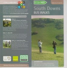 BRAMBER, SOUTHWICK & BEEDING SUSSEX - 3  DOWNS WALKS WITH MAPS LEAFLET picture