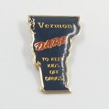 DARE Vermont State Map Drug Abuse Resistance Education Pin Advertise Promo VTG picture