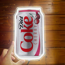 Diet Coke Black Cherry Vanilla Cans Night Sign Club Party Wall Decor LED 12x7