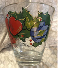 Vintage Andy Warhol Glass Bowl Christmas Holly Fruit Ice Bucket 9