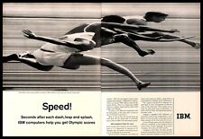 1964 IBM Computers Vintage PRINT AD Tokyo 1964 Olympic Games Hurdle Sports picture