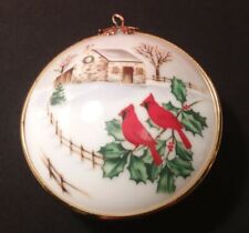 American Lung Association 1992 Christmas Ornament Cardinals And Holly picture
