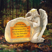 Solar Angels for Cemetery ，Angels Memorial Stone Gifts Garden Statues with Solar picture