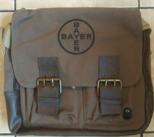 Bayer Aspirin Vintage Look Unisex Messenger Bag - New in Box - Canvas & Leather picture