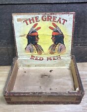The Great Red Men Warriors Wooden Cigar Box  picture
