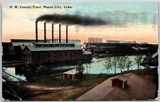 1917 NW Cement Plant Mason City Iowa IA Factory Building Posted Postcard picture
