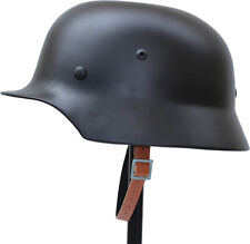 WW2 WWII German M35 Helmet Steel Stahlhelm Black picture