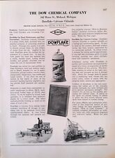1928 Dow Chemical Print Ad Dowflake Calcium Chloride Concrete Curing picture