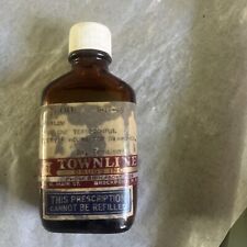 Antique Pharmacy Apothecary Brown Glass Bottle, Original Label picture