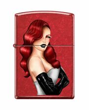 Sweet Candy Apple Red Retro Jessica Pinup Girl Zippo Lighter Lifetime warranty picture