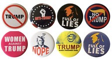Anti Trump, No Trump 2024 Buttons - Set of 8 that measure 2.25 inches picture