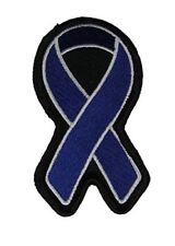 DARK BLUE RIBBON FOR COLON CANCER AWARENESS PATCH IRON ON picture