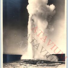 c1920s RARE Haynes Yellowstone Old Faithful Geyser Real Photo Snapshot 4.5