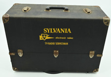 Vintage Sylvania Radio Vacuum Electonic Tube Caddy Carrying Case Full of Tubes picture