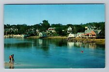 Ogunquit ME-Maine, Scene Along The Ogunquit River, c1956 Vintage Postcard picture