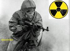 RADIATION NBC HAZMAT SUIT WITH SEALED GAS MASK SPARE FILTERS NBC PROTECTION SET picture