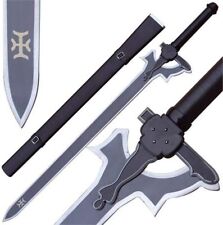 RAZOR SHARP SAO Kirito Elucidator REAL Dark Repulser Asuna Metal Sword Replica picture
