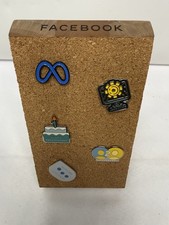 Rare Facebook Meta Employee Swag Pin Collection Display Board Faceversary picture