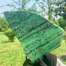 1.75LB Natural green Ruby zoisite (anylite) slice crystal slab sample Healing picture