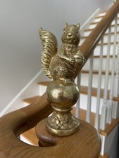Gold Squirrel Statue Decor for All Occasions Banister Knob Rail Fun Statue New picture