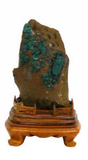 Chinese ShouShan Stone Green Cicada Display Figure cs950-5 picture