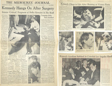 1968 Robert Kennedy Hangs On Surgery Bullet Still In Skull RFK Milwaukee Journal picture
