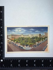 Jacksonville, FL Florida Hemming Park by Moonlight Vintage Linen Postcard Unused picture