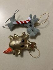 Giant Microbes Set of 2 Gray Brain Cell and Gold Heart Christmas Ornaments  picture