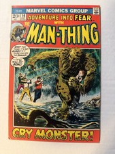 ADVENTURE INTO FEAR #10 1ST SOLO SERIES ORIGIN RETOLD GRAY MORROW COVER ART 1972 picture