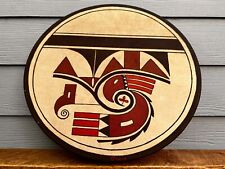 Original Gary Pincus Drum Santa Fe New Mexico Vintage Painted Zuni Eagle 1982 picture