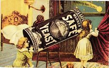 Vintage Postcard- Children, Safe Yeast cannister Early 1900s picture
