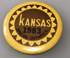 1983 Kansas Special Olympics Athletes Athletic Competition Pin Pinback Button picture