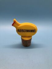 Vintage Fleischmann’s Vodka Yellow Liquor Pourer Bottle Cork Stopper 1960s picture