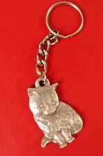 VINTAGE 1983 RAWCLIFFE PEWTER KEY CHAIN I LOVE MY KITTY CAT  picture