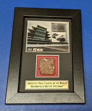 Indianapolis Motor Speedway Asphalt Brick Piece Framed Commemorative Photograph  picture
