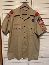 VTG Boy Scouts of America Uniform Shirt Mens Large Made in USA Atlanta Troop 252 picture
