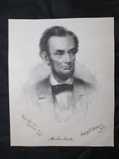 1884 Civil War Print - President Abraham Lincoln - SEE ALL MY LINCOLN AUCTIONS picture
