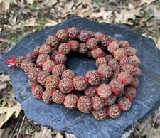 Himalaya Dark Rudraksha Shiva Japa Mala 108 Seeds XL Size Handmade in Nepal picture