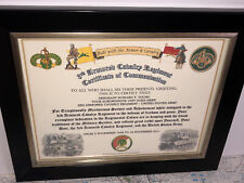 3RD ARMORED CAVALRY REGIMENT / COMMEMORATIVE - CERTIFICATE OF COMMENDATION picture