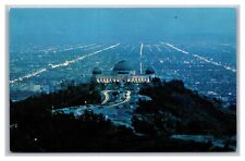 Los Angeles CA California City of Greater Los Angeles at Dusk Aerial Postcard picture
